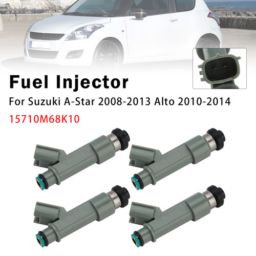 4Pcs Fuel Injector For Suzuki A-Star 2008-2013 Alto 2010-2014 15710M68K10