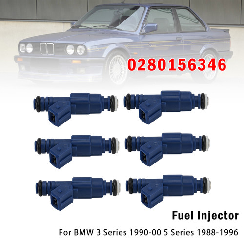 6Pcs Fuel Injector For BMW 3 Series 1990-00 5 Series 1988-1996 0280156346