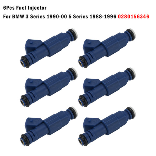 6Pcs Fuel Injector For BMW 3 Series 1990-00 5 Series 1988-1996 0280156346