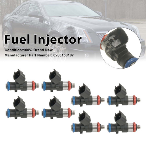 8Pcs Fuel Injector For Cadillac CTS-V 09-15 Camaro ZL1 2012-15 0280158187
