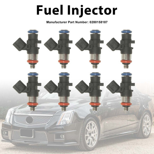 8Pcs Fuel Injector For Cadillac CTS-V 09-15 Camaro ZL1 2012-15 0280158187