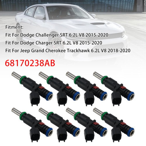 8Pcs Fuel Injector For Dodge Challenger 15-20 Charger 2015-2020 68170238AB