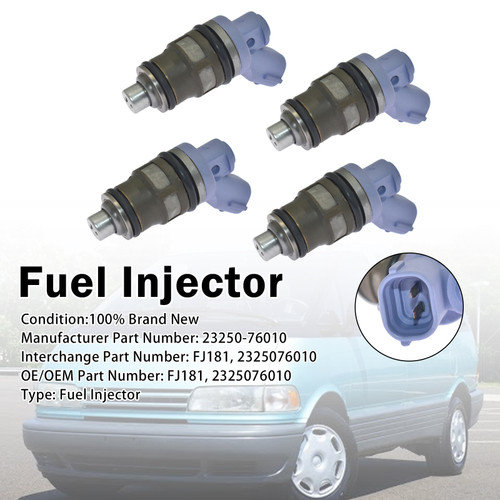 4Pcs Fuel Injector For Toyota Previa DX 2.4L Supercharged 96-97 23250-76010