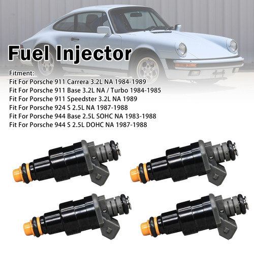 4Pcs Fuel Injector For Porsche 911 Base Carrera 3.2L 1984-1989 0280150158