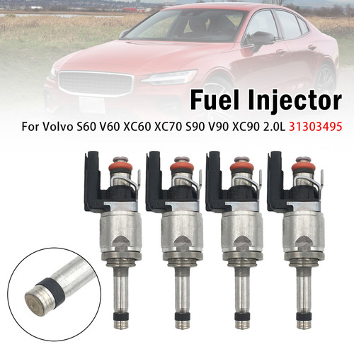4Pcs Fuel Injector For Volvo S60 V60 XC60 XC70 S90 V90 XC90 2.0L 31303495