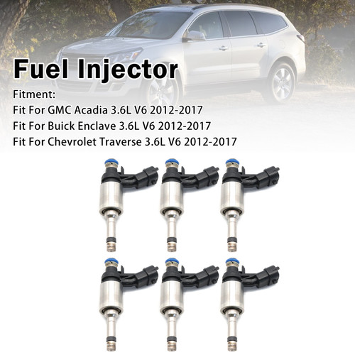 6Pcs Fuel Injector For Chevrolet Traverse 3.6L V6 2012-2017 0261500131