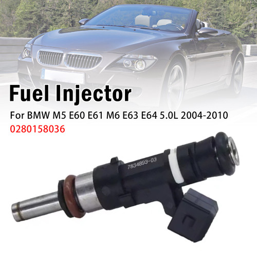 1Pcs Fuel Injector For BMW M5 E60 E61 M6 E63 E64 5.0L 2004-2010 0280158036