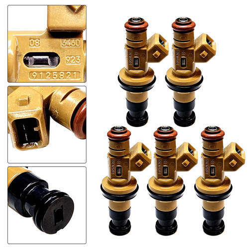 5Pcs Fuel Injector For Volvo S70 V70 2.4L L5 1999 9125821 195500-3460