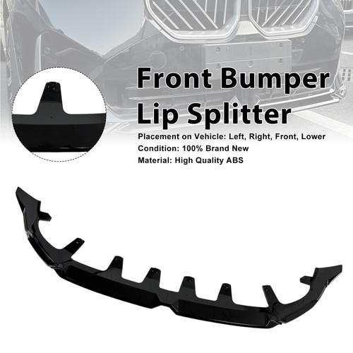 Gloss Black Front Bumper Lip Spoiler Splitter Fit BMW X3 G45 M-Sport 2025+