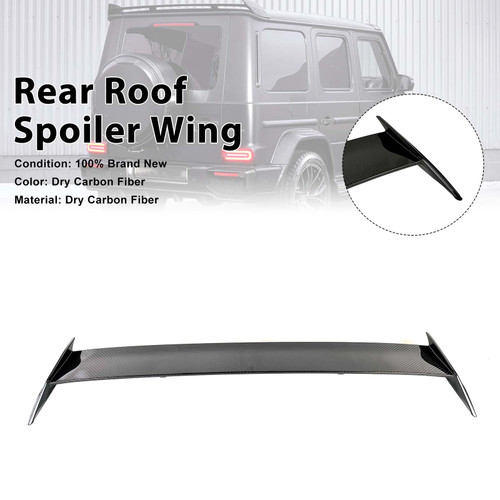Carbon Fiber Rear Roof Spoiler Wing Fit Benz W463A W464 2019-2023 Shark Style