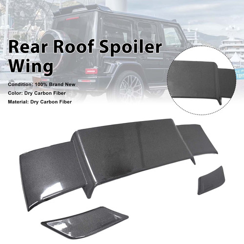 Carbon Fiber Rear Roof Spoiler Wing Fit Benz W463A W464 2019-2023 Brabus Style