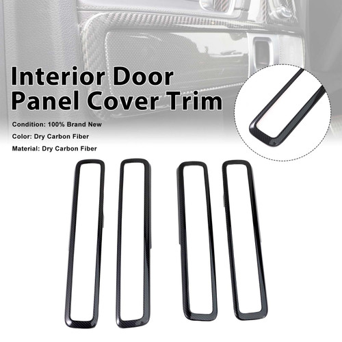 Dry Carbon Fiber Inner Door Frame Cover Trim Fit Benz W464 W463A G500 2019-2023