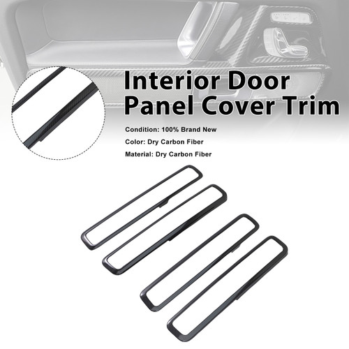 Dry Carbon Fiber Inner Door Frame Cover Trim Fit Benz W464 W463A G500 2019-2023