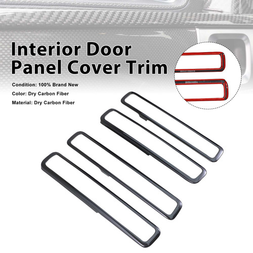 Dry Carbon Fiber Inner Door Frame Cover Trim Fit Benz W464 W463A G500 2019-2023