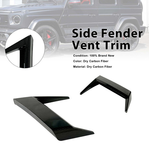 Dry Carbon Side Fender Vent Trim Fit Mercedes-Benz G Class W463A G63 W464 2019+