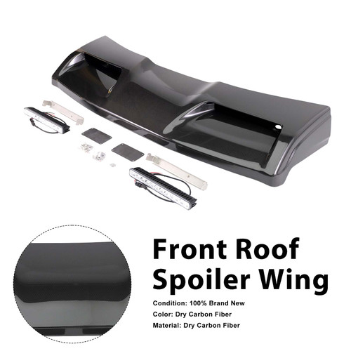 Concave style Front Roof Spoiler Wing Fit Benz G-Class W464 2019-2023 W/Led