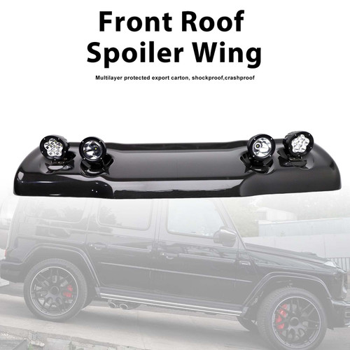 Adventure style Front Roof Spoiler Wing Fit Benz G-Class W464 2019-2023 W/Led