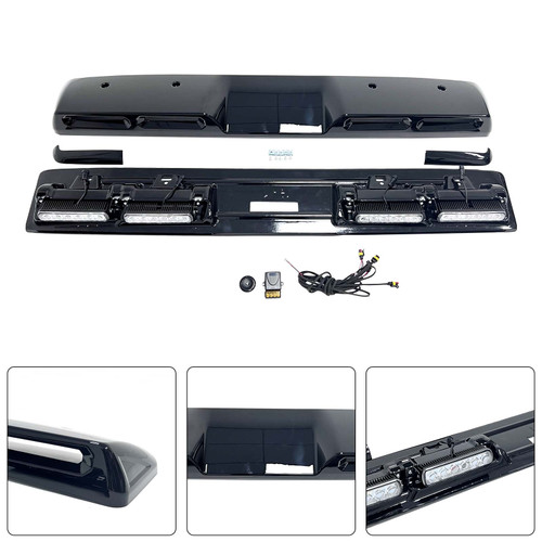 Brabus Style Front Roof Spoiler Wing Fit Benz G-Class W464 2019-2023 W/Led