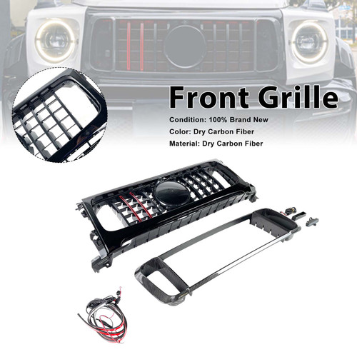 Dry Carbon Front Grille Grill Fit Benz W464 B800 B900 2019-2023 Rocket Style