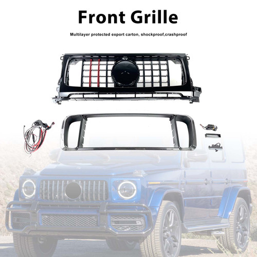 Dry Carbon Front Grille Grill Fit Benz W464 B800 B900 2019-2023 Rocket Style