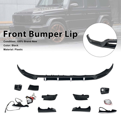 Shark Style Front Bumper Lip Fit Mercedes Benz G-Class W464 W463A 2019-2023