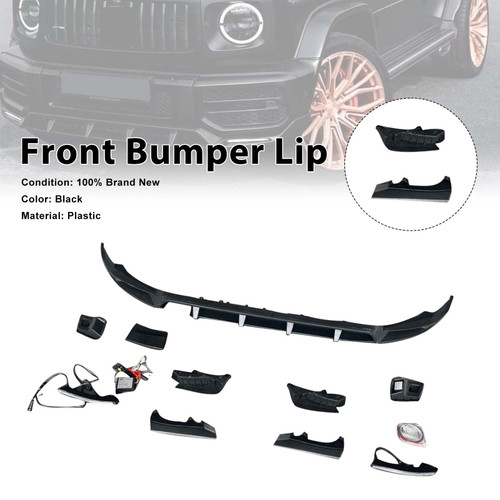 Shark Style Front Bumper Lip Fit Mercedes Benz G-Class W464 W463A 2019-2023