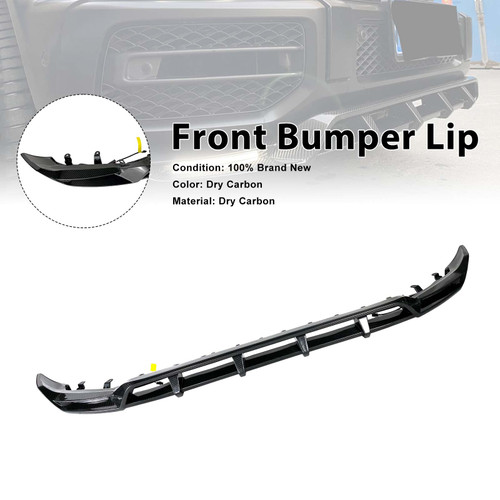 Dry Carbon Front Bumper Lip Fit Mercedes Benz G-Class W464 W463A 2019-2023