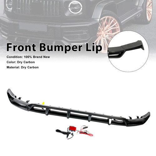 Dry Carbon Front Bumper Lip Fit Mercedes Benz G-Class W464 W463A 2019-2023