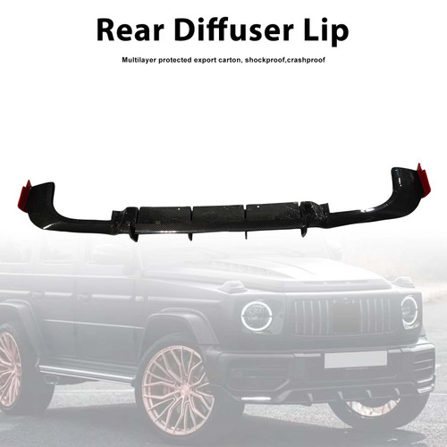 Dry Carbon Rear Diffuser Lip Fit Benz W464 B800 B900 2019-2023 Rocket Style