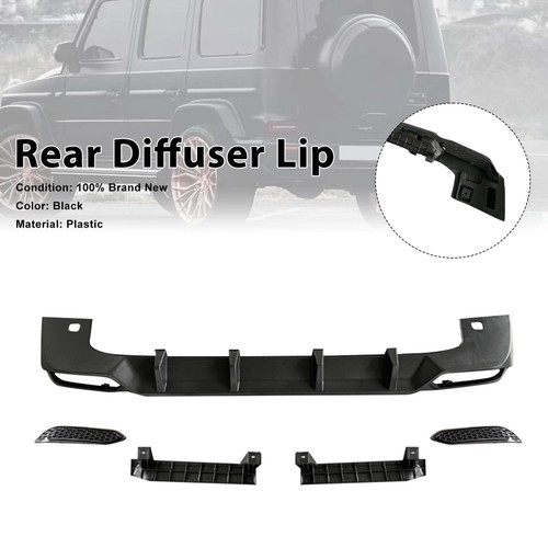 Rear Diffuser Lip Fit Mercedes Benz G-Class W464 W463A 2019-2023 Shark Style