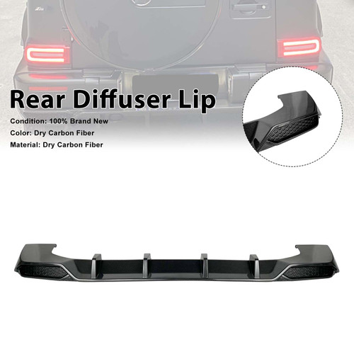 Dry Carbon Rear Diffuser Lip Fit Mercedes Benz W464 W463A 2019-2023 Shark Style