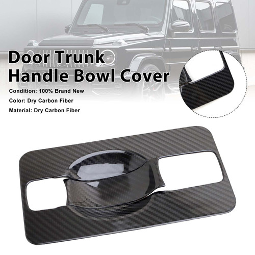Carbon Fiber Door Trunk Handle Bowl Cover Fit Mercedes G-Class W464 2019-2023
