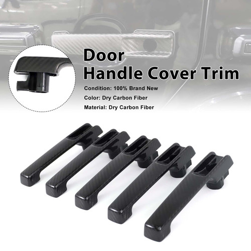 5PCS Carbon Fiber Door Handle Cover Trim Fit Benz G Class W463A W464 2019-2023