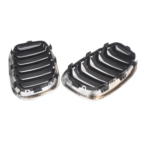 2PCS Front Bumper Kidney Grille Grill Fit BMW 1 Series F20 F21 2012-2014