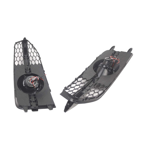 Black Front Bumper Fog Light Grille Cover Bezel Fit Audi A7 S7 S-Line 2012-2015