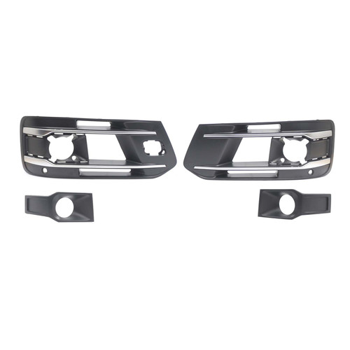 4PCS Front Bumper Fog Light Grille Cover 4M0807682AA4W3 Fit Audi Q7 2016-2019