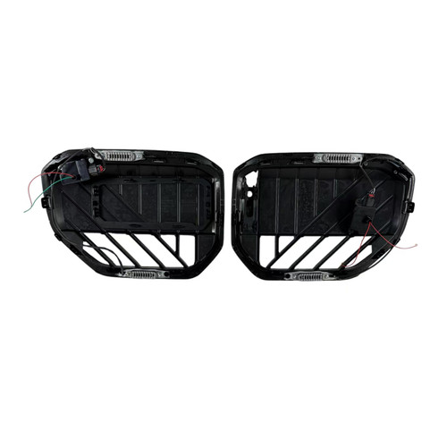 Black Front Bumper Grill Grille Fit BMW X3 G45 2025+ W/LED Light