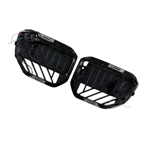 Black Front Bumper Grill Grille Fit BMW X3 G45 2025+ W/LED Light