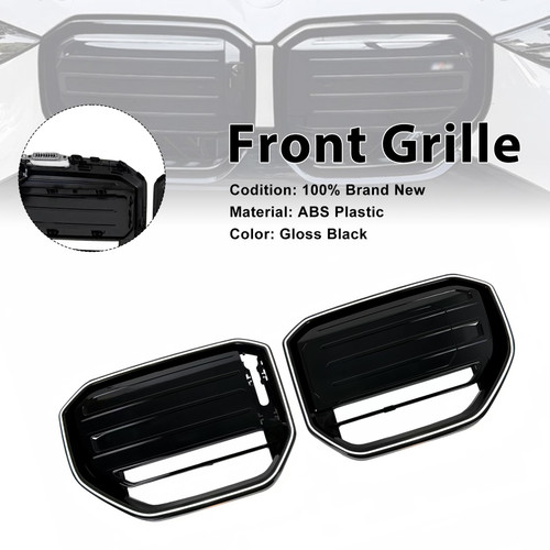 M50-Style Front Bumper Grill Grille Fit BMW X3 G45 2025+ Black W/LED Light
