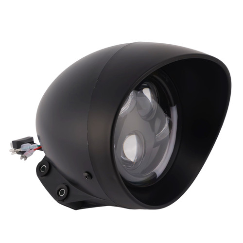 40W 5.75" Beam Headlight Fog Lamp Custom 4000Lm Black Fits For Racer Bobber
