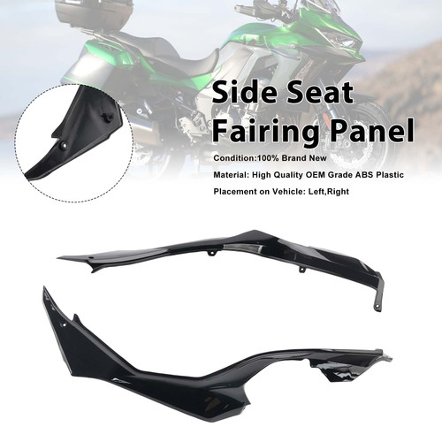 Side Seat Fairing Guards Cowl For Kawasaki Versys 1000 2019-2024 Black