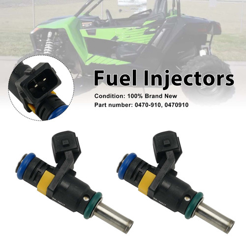 2PC Fuel Injectors 0470-910 For Arctic Cat WILDCAT 1000 2012-2016