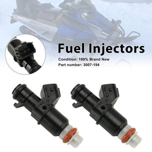 2PC Fuel Injectors 3007-194 For Arctic Cat Bearcat Z1 09-14 TZ1 08-14 ZR5000 14-17