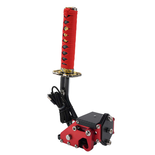 14Bit PC USB3.0 SIM Handbrake Sword Hilt for Racing Games Steering Wheel Stand