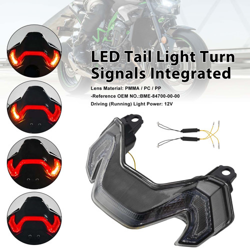 LED Tail Light Turn Signals Integrated For KAWASAKI Z900 Z900SE 2025-2026 Clear