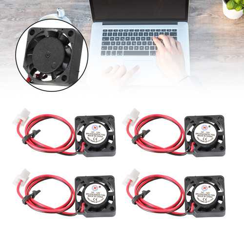 4Pcs Brushless Cooling Blower Fan 12V 0.06A 2006 20x20x6mm Sleeve 2 Pin Wire