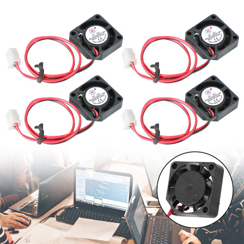 4Pcs Brushless Cooling Blower Fan 12V 0.06A 2006 20x20x6mm Sleeve 2 Pin Wire