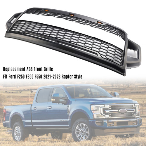 Raptor Style Front Bumper Grille Fit Ford F250 F350 F550 2021-2023 Super Duty