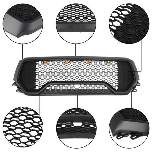 TRX Style Front Honeycomb Upper Hood Grille Grill Fit Dodge Ram 1500 2019-2024
