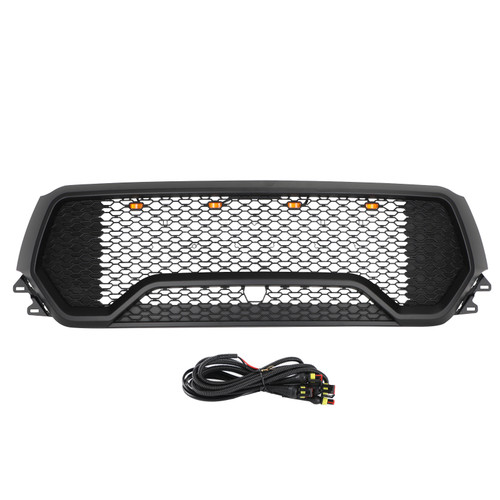 TRX Style Front Honeycomb Upper Hood Grille Grill Fit Dodge Ram 1500 2019-2024